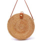 Handmade Rattan Bag With Buckle Bowknot Design Perfect For Autumn And Beach Days 20X20X8Cm