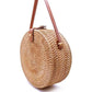 Handmade Rattan Bag With Buckle Bowknot Design Perfect For Autumn And Beach Days 20X20X8Cm