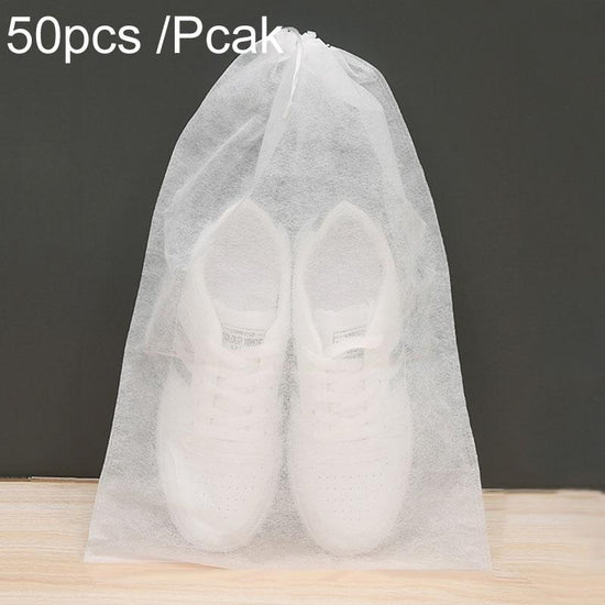 Thickened Non Woven Shoe Storage Bag Portable & Sunscreen - 50Pcs /Pack 32X48Cm Large