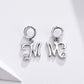 925 Sterling Silver Personalized Letter Pendant For Diy Bracelets And Necklaces Style - M