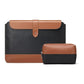 11-12 Inch Horizontal Microfiber Notebook Liner & Power Bag - Black & Brown