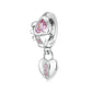 925 Sterling Silver Heart Lock Pendant For Diy Bracelets & Necklaces