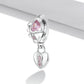 925 Sterling Silver Heart Lock Pendant For Diy Bracelets & Necklaces