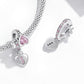 925 Sterling Silver Heart Lock Pendant For Diy Bracelets & Necklaces