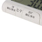 Digital Thermometer Hygrometer with External Sensor - White