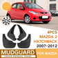 For Mazda 2 Hatchback 2007-2012 4Pcs / Set Car Auto Soft Plastic Splash Flaps Fender Guard