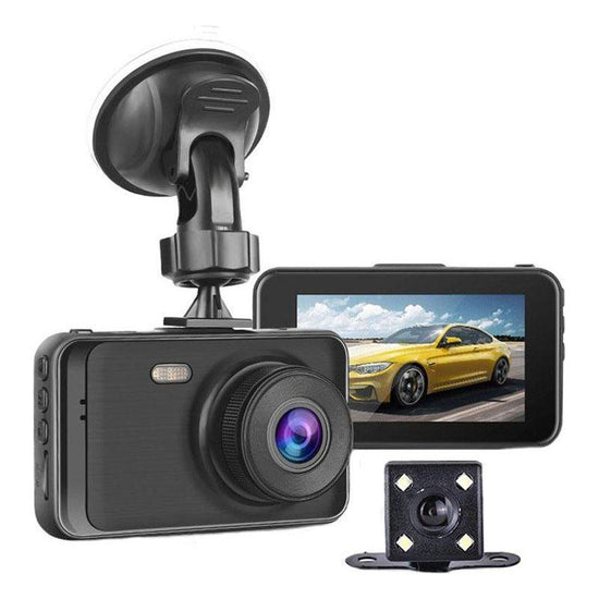 1080P Hd Dual-Lens Driving Recorder With Motion Detection - 3 Inch