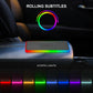 15w 2-in-1 Car Wireless Charger with Non-slip Mat and Colourful Light - 0.3m Usb Cable - Usb-C/Type-C Cable 0.3M