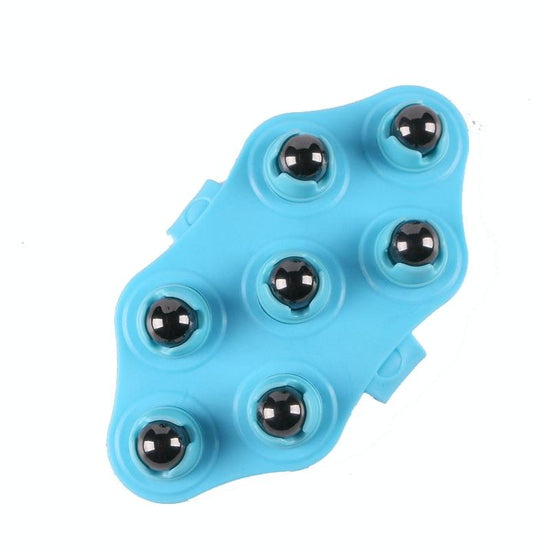 5-Element Meridian Brush Lymphatic Roller Massager Plus Magnetic Blue