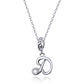 925 Sterling Silver Personalized Letter Pendant For Diy Bracelets And Necklaces Style - D