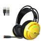 Usb Gaming Earphones With Mic 3.5Mm Yellow