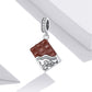 925 Sterling Silver Charming Chocolate Pendant For Bracelets & Necklaces