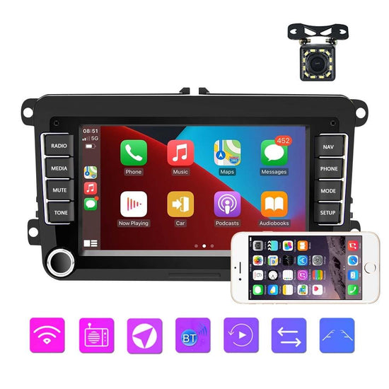 7 Inch Android Car Navigation Player For Volkswagen - 2 + 32G Wireless Carplay 12 Lights Camera