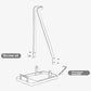 Non-punch Storage Bracket for Dyson Vacuum - Universal Floor Mount Black