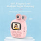 Blue Cartoon Kids Digital Camera with Rotating Lens - A18 Hd Printable