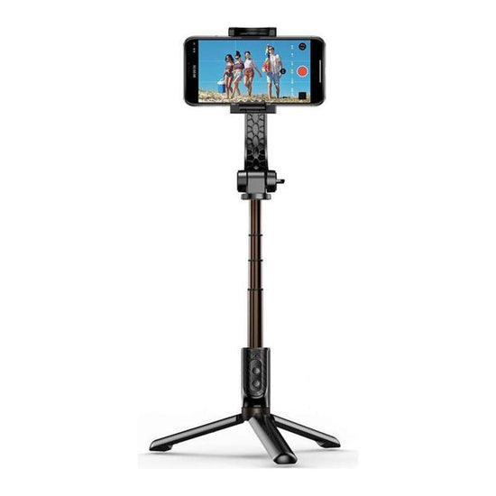 Foldable 3-In-1 Gimbal Stabilizer With Bluetooth Remote And Selfie Stick For Smartphones
