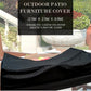 Waterproof 210D Oxford Cloth Cover For Outdoor Furniture Set - Protects From Uv Dust And Rain - 250X250X90Cm - Black