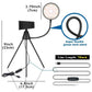 Dimmable Led Ring Lamp With Phone Tripod Stand