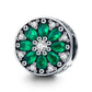925 Sterling Silver Green Bead Pendant For Diy Bracelet Or Necklace