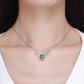 925 Sterling Silver Green Bead Pendant For Diy Bracelet Or Necklace