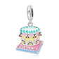 925 Sterling Silver Cherry Cake Pendant For Bracelet Or Necklace