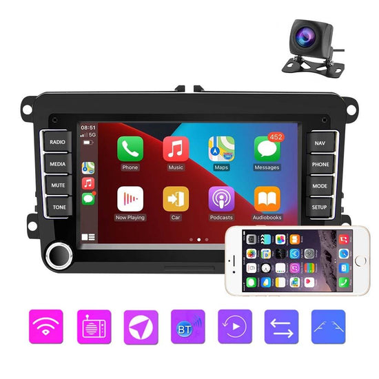7 Inch Android Car Navigation Player + Wireless Carplay + Ahd Camera