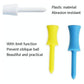 60-Piece Golf Plastic Ball Tee Set With Ribbon Needle - 57Mm Size