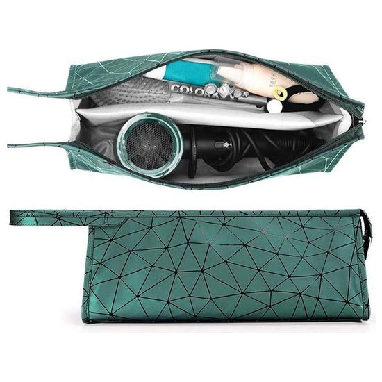 Emerald Green Hair Dryer Storage Package With Protective Cover And Hair Roll
