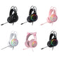 Usb Headset With Luminous Rgb 3.5Mm Pink+Cat Ear