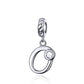 925 Sterling Silver Personalized Letter Pendant For Diy Bracelets & Necklaces Style - O