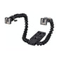 Adjustable Dual Arm Flash Bracket Mount For Hot Shoe