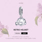 925 Sterling Silver Retro Helmet Pendant For Diy Bracelets & Necklaces