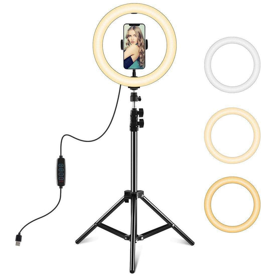 10.2 Led Ring Light With 1.1M Tripod For Vlogging And Live Streaming