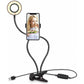 Selfie Ring Light With Phone Holder And Lazy Bracket - Perfect For Live Streaming And Broadcasts