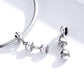 925 Sterling Silver Fitness Dumbbell Pendant For Diy Bracelets