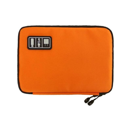 Portable Multifunctional U Disk Storage Bag For Mobile Phone Accessories - Orange
