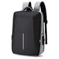 Anti-Theft Hard Shell Backpack For Men With Alloy Frame - Gray