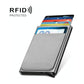 Automatic Pop Up Card Holder Wallet - Gray Metal