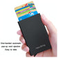 Automatic Pop Up Card Holder Wallet - Gray Metal