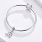 925 Sterling Silver Personalized Letter Pendant For Diy Bracelets & Necklaces Style - P