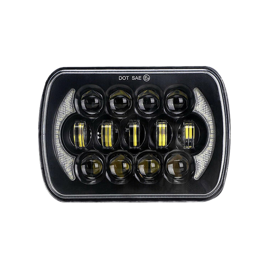 7 Inch 5X7 / 7X6 H4 Dc 9V - 30V 30000Lm 300W 8Leds Car Square Shape Led Headlight Lamps For Jeep Wrangler