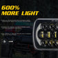 7 Inch 5X7 / 7X6 H4 Dc 9V - 30V 30000Lm 300W 8Leds Car Square Shape Led Headlight Lamps For Jeep Wrangler