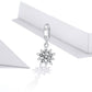 925 Sterling Silver Sparkling Snowflake Pendant For Diy Bracelets & Necklaces