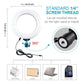 Live Broadcast Dual Phone Bracket with 1.1m Tripod & 6.2 Inch Led Ring Light Kit
