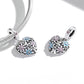 925 Sterling Silver Secret Garden Heart Pendant For Diy Bracelets & Necklaces