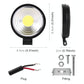 Car Round Work Light With Cob Lamp Beads