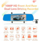 7 Lcd Touch Screen Rear View Mirror Car Recorder With Separate Camera