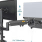 Full Motion Dual Arm Clamp For 22-32 Inch Lcd Tv Monitor Desk Holder With Gas Spring