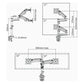 Full Motion Dual Arm Clamp For 22-32 Inch Lcd Tv Monitor Desk Holder With Gas Spring
