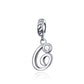925 Sterling Silver Personalized Letter Pendant For Diy Bracelets & Necklaces Style - G